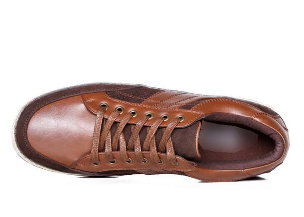 Office Round Toe Lace Up Casual Shoes Classic Brown Slip On Sneakers For Summer