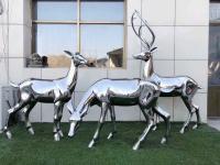 Esculturas animais lustradas espelho do metal dos Ss para ornamento do jardim