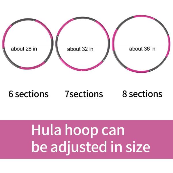 65cm 75cm Detachable Weighted Hula Hoop For Kids