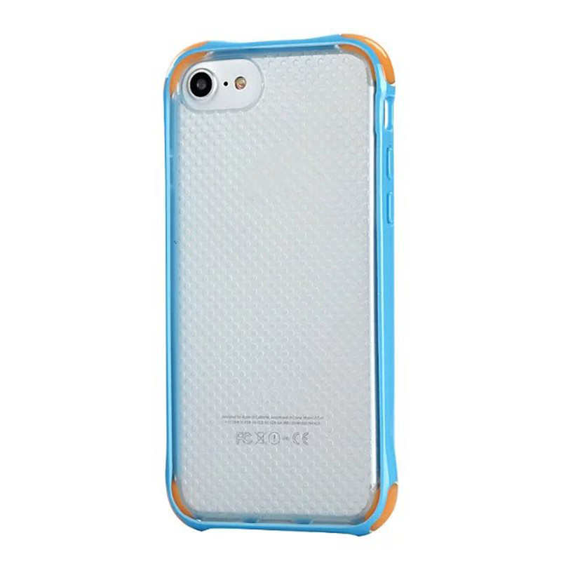 Soft TPU Three-color Anti-drop Mesh Cell Phone Case Back Cover For iPhone 7 6s Plus