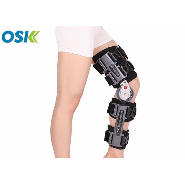 Black Lateral Knee Support With Steel Plate / ROM Hinge Skin - Fitted
