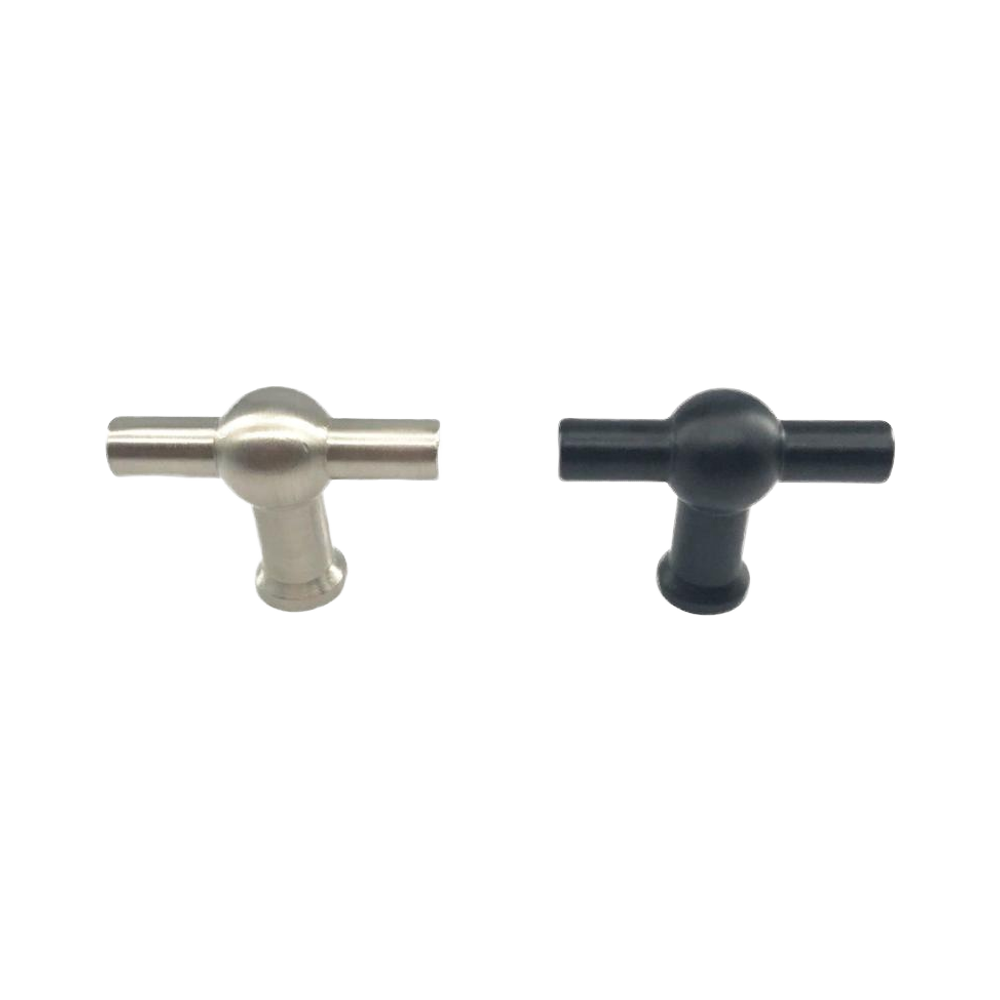Modern Black Dresser Kitchen Cabinet T-Bar Pull Handle Factory Custom Zamak Material for Wardrobe Drawer Home Decoration