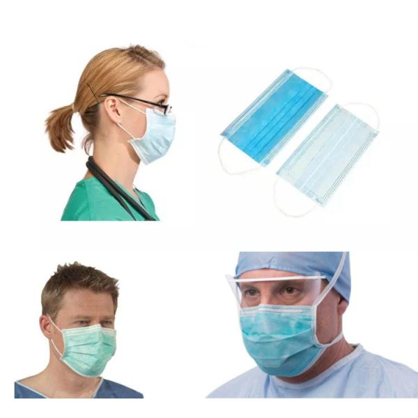 Skin Friendly 3 Ply Disposable Earloop Mask For Healthcare Center / Pharmacy