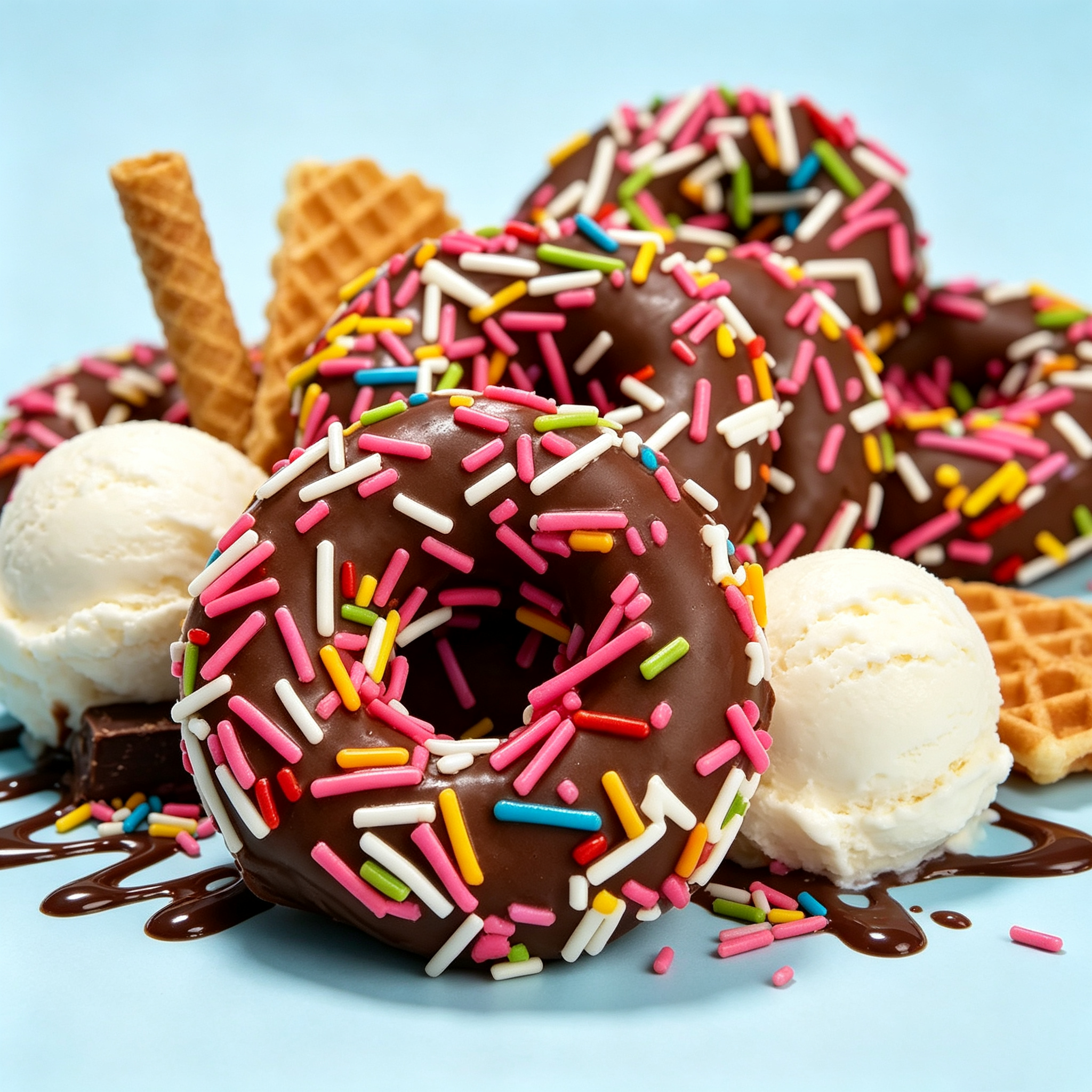 Classic Donut-Shaped Cookies (Cocoa Flavor) Crunchy Bite Size Party Supplies