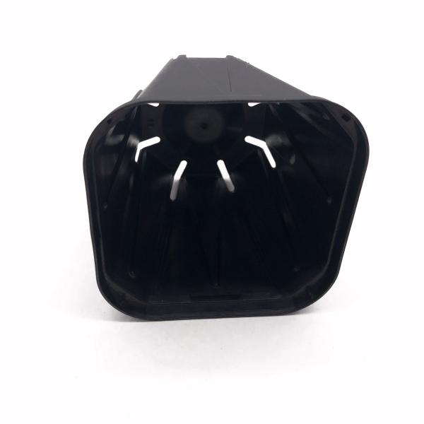 Factory price disposable square black pot small plastic flower pot nursery planting flower pot for indoor and outdoor