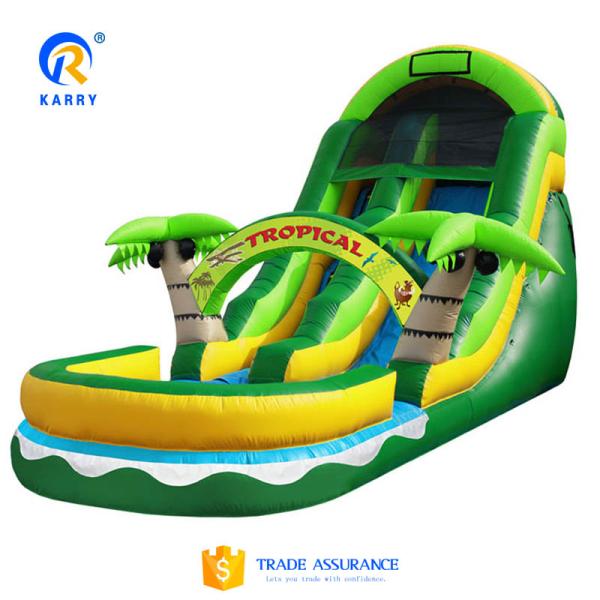 Glue Included Large Customized Inflatable Water Slide for Outdoor Water Park Equipment