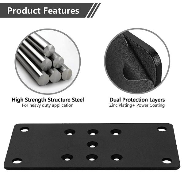 Nonstandard Post Anchor Base Steel Plate for 2x4 4x4 Deck Railing Wood Fence Mail Post Bracket Mounting