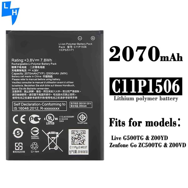 Живой Zenfone Go G500TG Z00YD ZC500TG Z00VD Литий полимерный аккумулятор 2070mAh 4.35V для ASUS