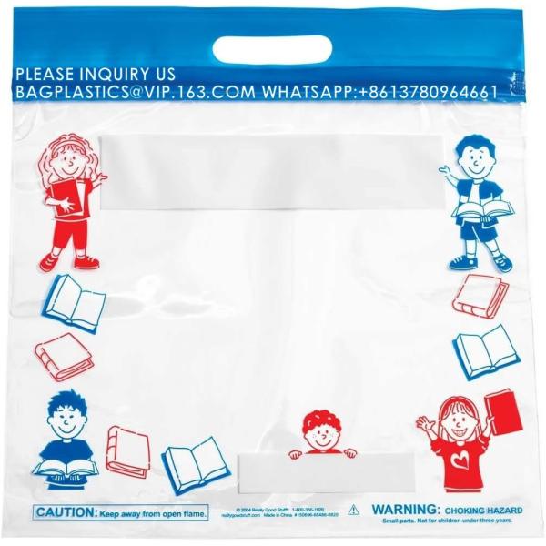 Press And Seal Storage Bags, metal sliderbag, metal zipbags Extra Large Thick Plastic, Classroom Book Bags For Kids