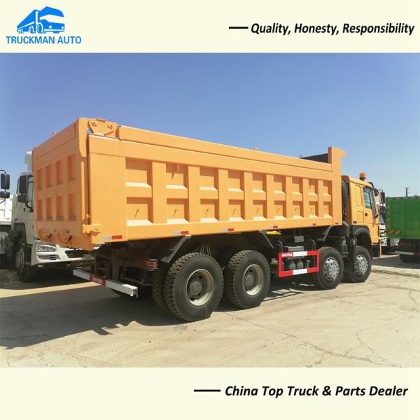 371HP 12 Wheeler SINOTRUK HOWO 50 Tons Tipper Trucks For Ghana