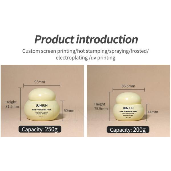 Luxury Plastic Cosmetic Round Wide Mouth Bowl Shape Body Cleanser Butter Scrub Cream Jar 200g Cosmetics Packaging Containers
