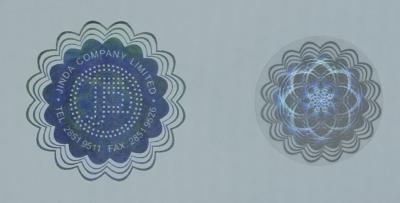 Colorless Fluorescent Hologram Food Label Stickers Hot Stamping Number