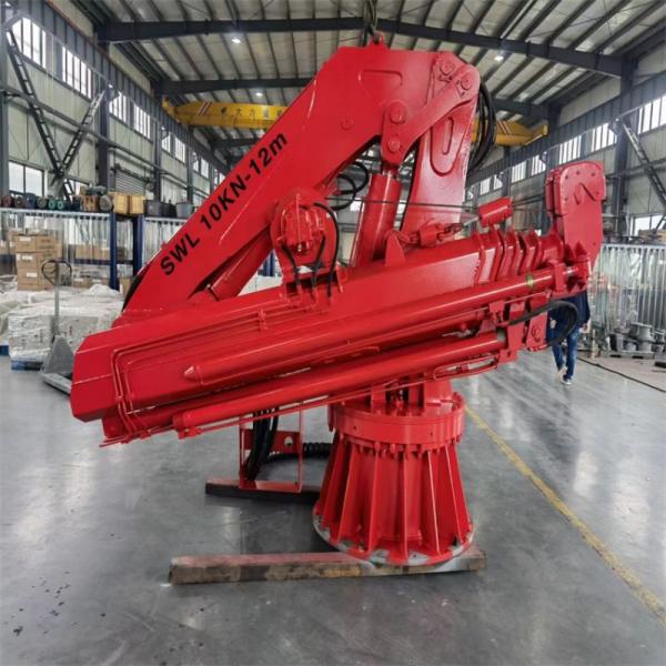 Вагон с краном заграждения костяшки 10 тонн морской установил отчетливо произношенный гидравлический палубный судовой кран