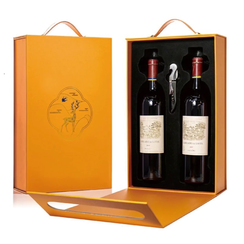Premium Rigid Cardboard Wine Box for Wine Brand,Fully Custom Luxury Wine Packaging Gift Box