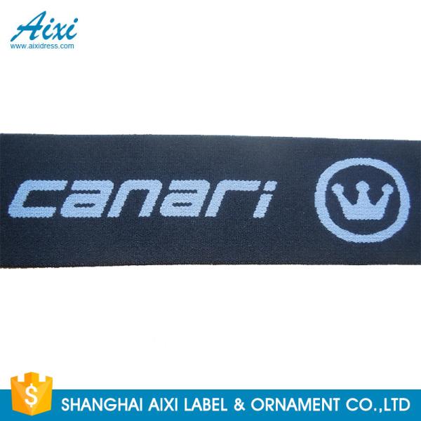 Custom Logo Soft Underwear Jacquard Elastic Waistband Spandex Webbing Tape