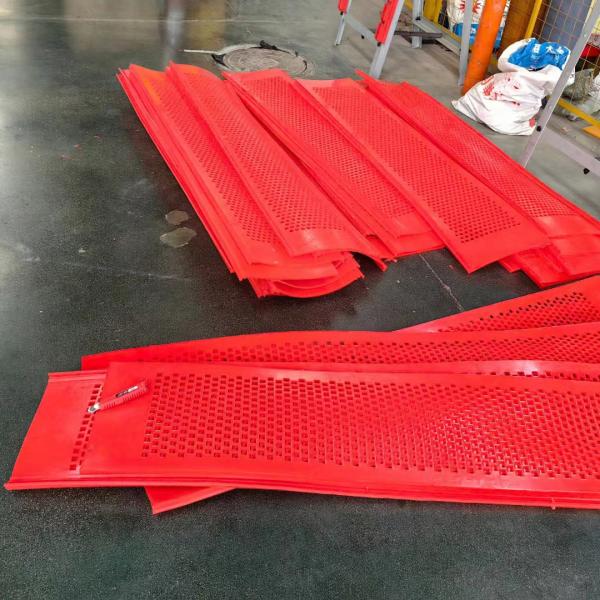 Polyurethane Flip-Flop Screen Panel with 12mm Holes and 8mm Thickness for Anti-Clogging Construction Material Screening