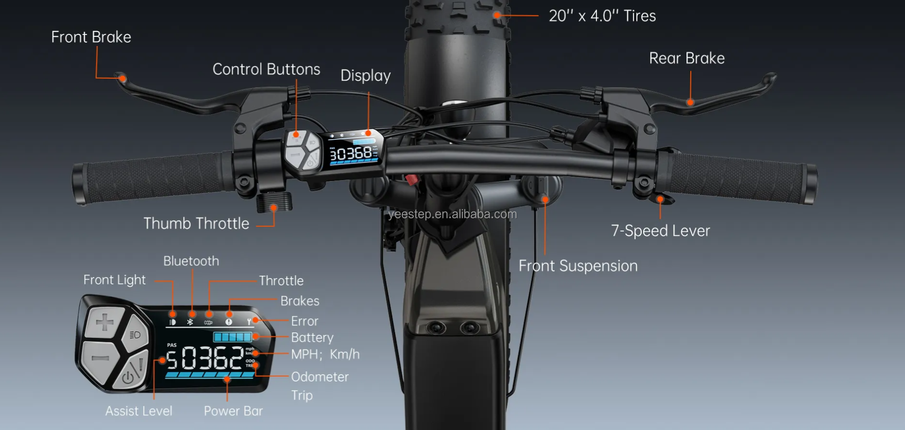 Electric Folding Bike 48V 750W 20x4.0 Fat Tire E-bike Lockable Suspension Urban Foldable Bicycle