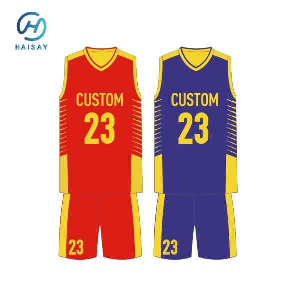 Men’s Basketball Uniform Top, 160gsm Polyester Mesh, Standard Size, Practice & Game, Black/Red/Blue