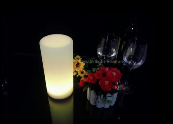 Choque decorativo dos candeeiros de mesa do diodo emissor de luz da coluna redonda resistente para o clube noturno