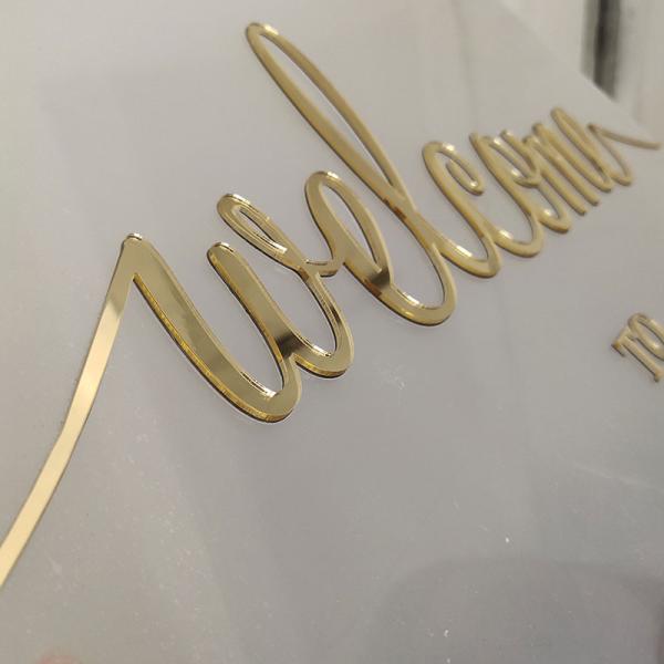 Birthday Party Baby Shower Decoration Circle Engagement Wedding Welcome Sign Custom 3D Acrylic Round Wedding Signs