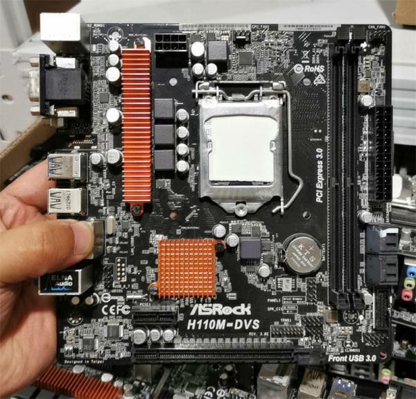 carte mère de bureau H110M personnalisée pour ASROCK H110M DVS LGA1151 DDR4 32G PCI-E 3.0 pour la carte mère de jeux PC