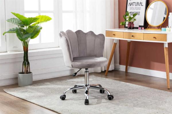 Gray D17.72'' Swivel Shell Chair / Living Spaces Desk Chairs  Adjustable Height