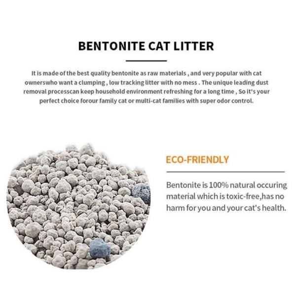 Sustainable Deodorizer Bentonite Cat Litter Sand Dust Free Super Absorbency