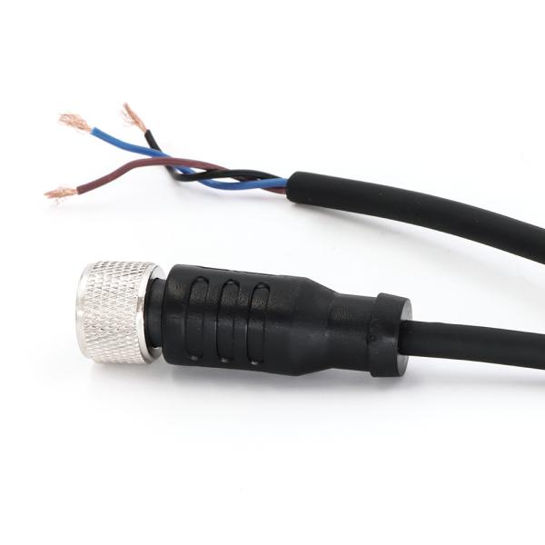 Connecteur féminin en PVC M12 à 5 broches avec câble moulé