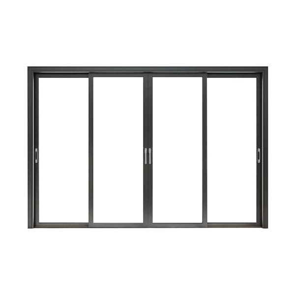 Porta de vidro de alumínio custom soundproof deslizante portas de vidro duplo com 10 camadas de vedação