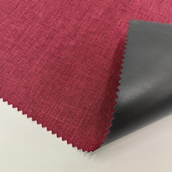 Red 600D Cation Fabric Plain Style PVC Coated Eco-Friendly Solution