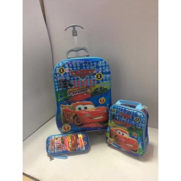 Hot sale 6D Kids Trolley 3 pcs / trolley school bags / children travel bags