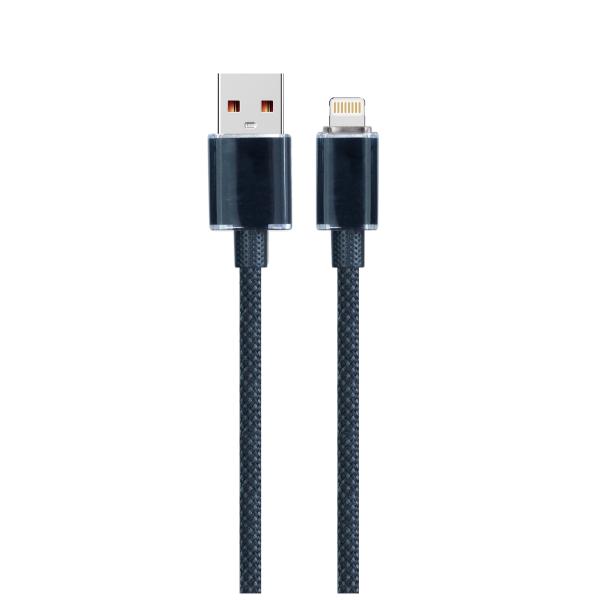 3A Braided A to M to C to L Charging Cable for Mobile Phone Charging Black/White/Purple