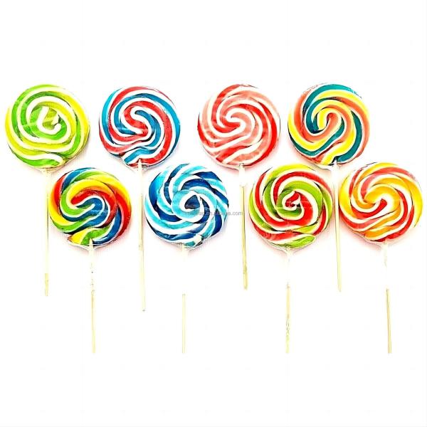 200 Gram Rainbow Giant Halal Lollipop Candy Individually Wrapped Confectionery Products Chinese Snacks