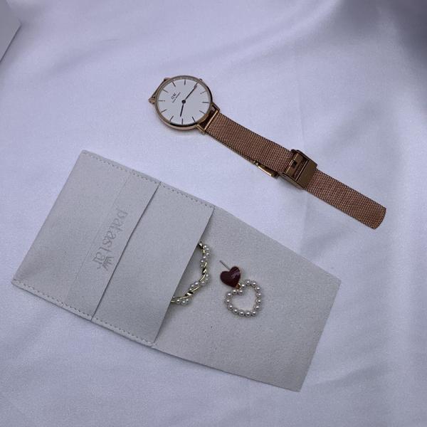 OEM/ODM Acceptable Jewelry Pouch for Customized Luxury Logo Suede Accessories