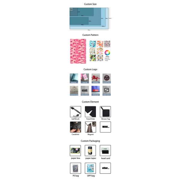 Eco Dry Dual-Sided Performance Microfiber Waffle Golf Towel Custom Logo