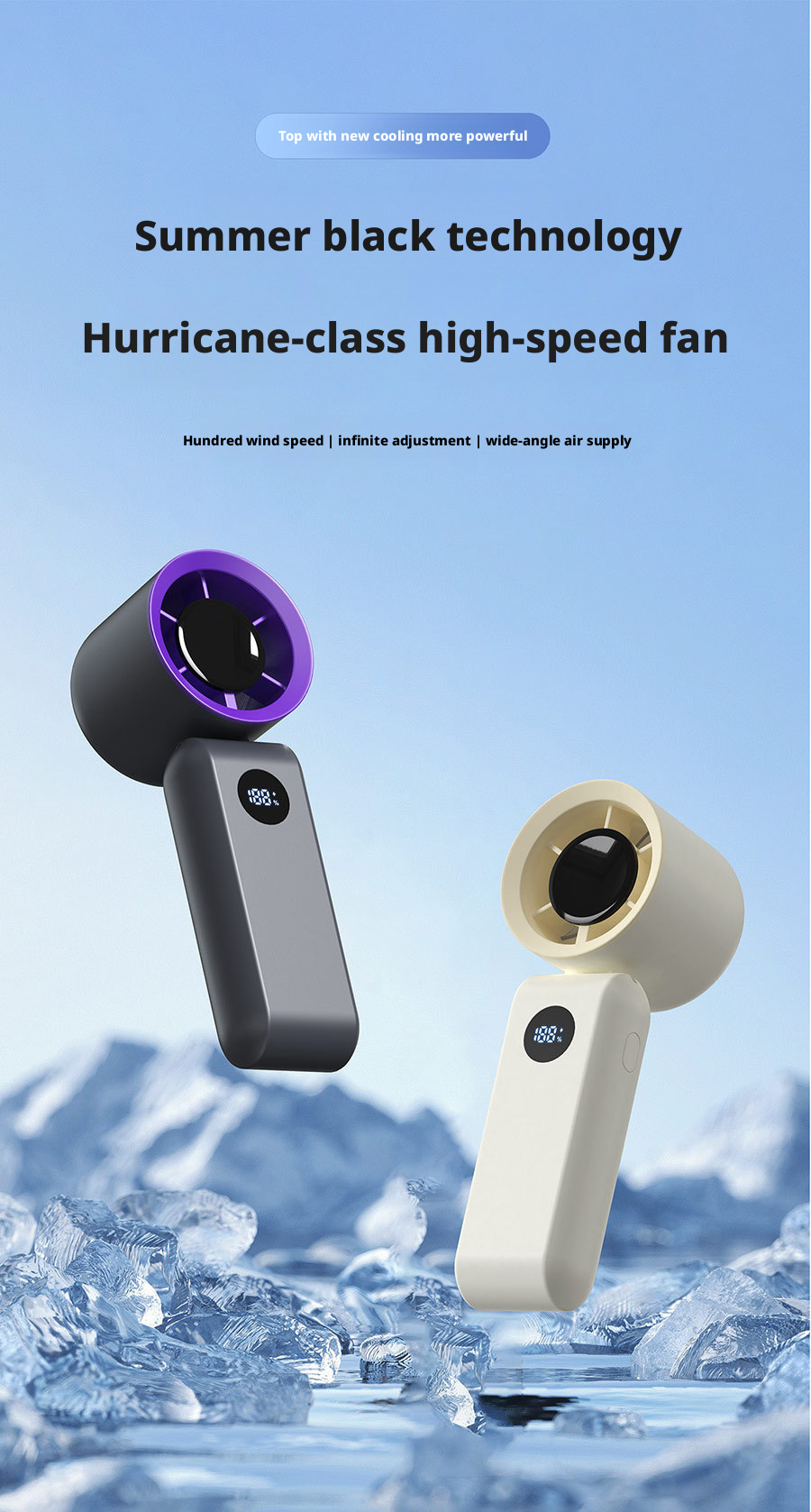 Foldable Design Mini Portable Handheld USB Fan Rechargeable High Speed Wind Fan