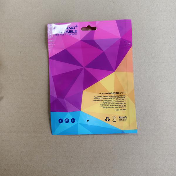 Transparent Window Sealed Bags Custom Printing Bulk Discounts for Electronic Accessories Packaging.