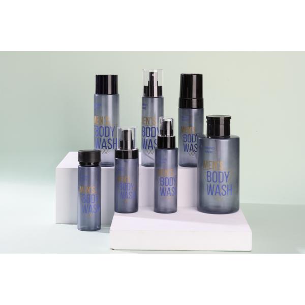 OEM Cylindrical PET Bottle With White Sprayer For Musse Water 200ml 250ml