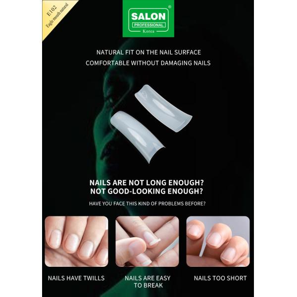 OEM Full Cover Eagle Mouth Natural Soft Gel False Nails Designs Artificial Nail Tips