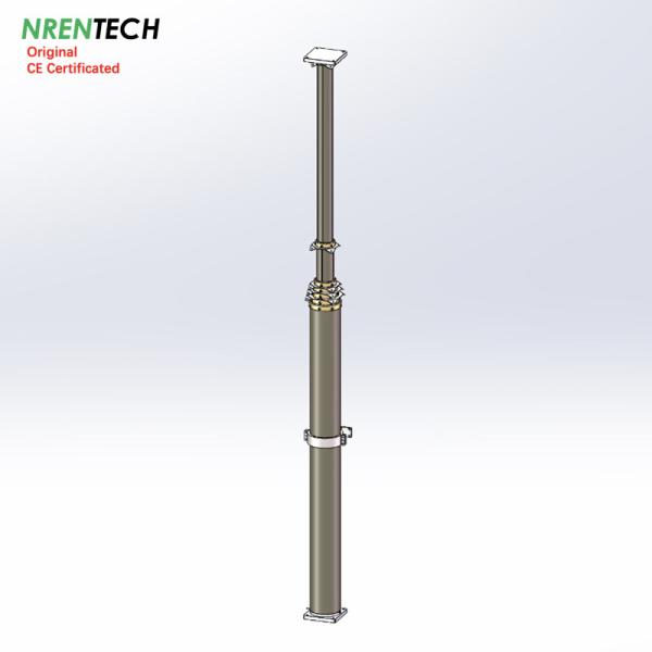 18m-400kg heavy duty payloads non-lockable pneumatic telescopic mast poles