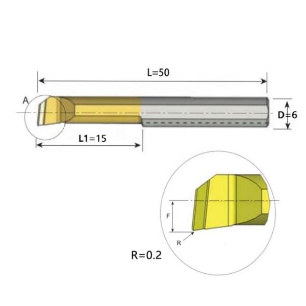 6R0.2 L15 Устройства для бурения микрокарбидов диаметром 6 мм для чугуна