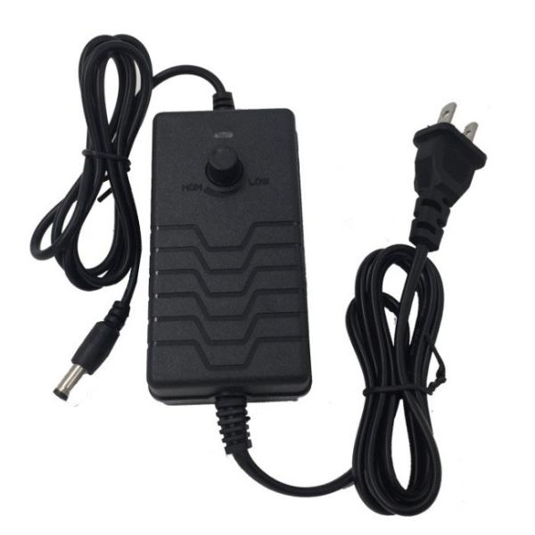 24V-36V 24W Black Adjustable Voltage Adapter with Plug In Connection by C-Power