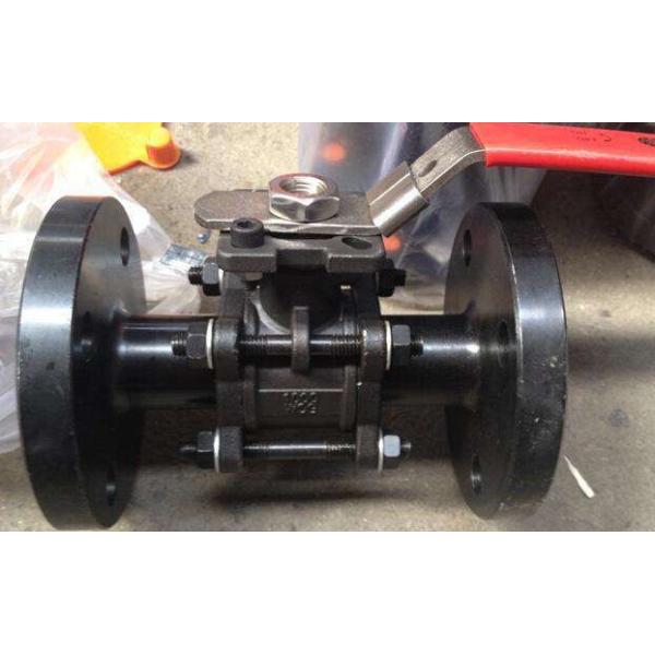3PC Flanged Ball Valve , ASTM A216 WCB 2 Inch Carbon Steel Ball Valves pneumatic/with iso5211