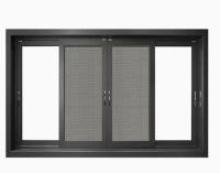 80mm Width Horizontal Opening Aluminum Casement Glass Windows For Commercial Buildings