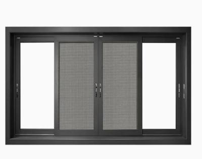 80 mm de largura Janela de vidro de alumínio de abertura horizontal para edifícios comerciais