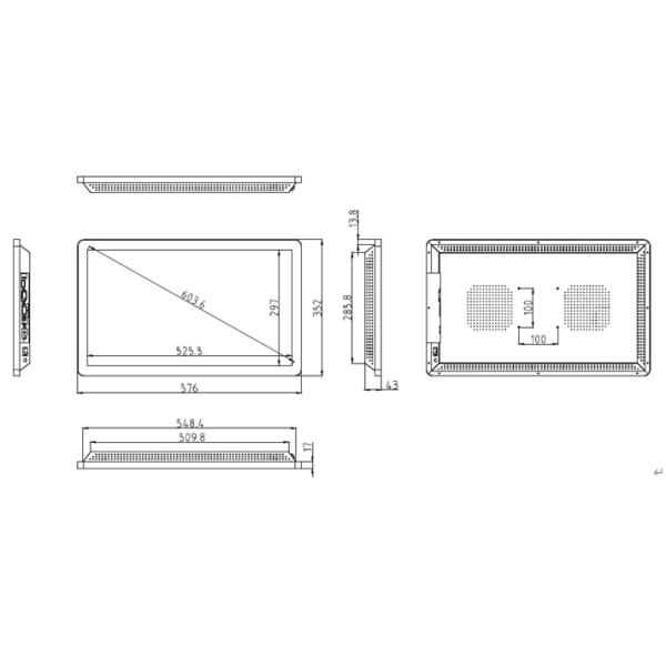планшет касания RK3288 андроида 14ms 24inch промышленный RK3368 RK3399