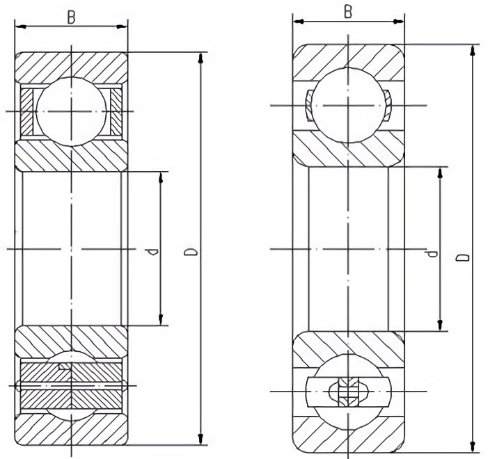 6206 Deep Groove Ball Bearing 30*62*16mm 2RS Double Rubber Seal
