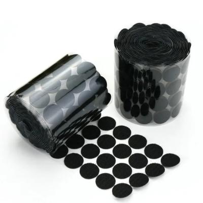 Durable Die Cutt Diameter 20mm Self Adhesive Velcro Dots With Glue