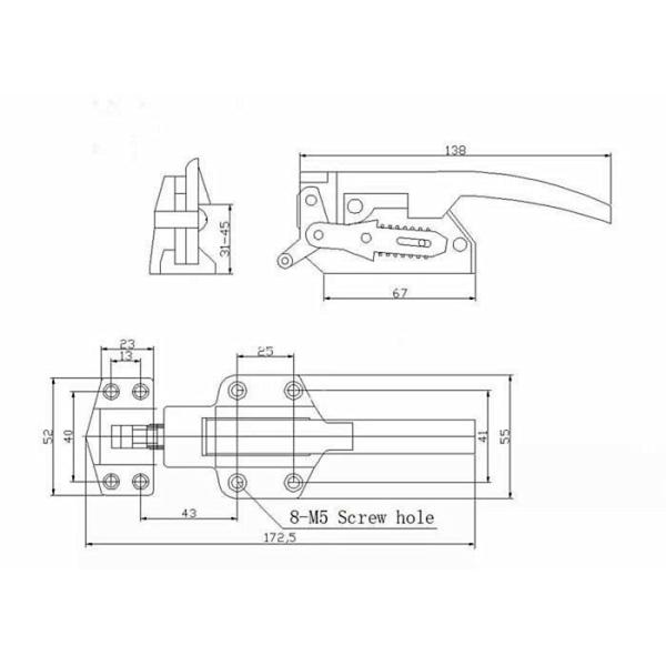 Freezer And Cold Storage Door Pull Refrigerator Handles , Refrigerator Accessories