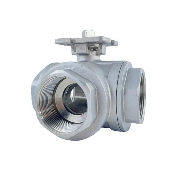 304/316 Alta plataforma de aço inoxidável válvula de esfera tipo T Pressão nominal direta Pn1.6MPa